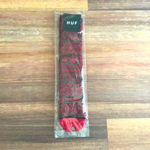 Huf “Fair Isle” Red/Gray Socks